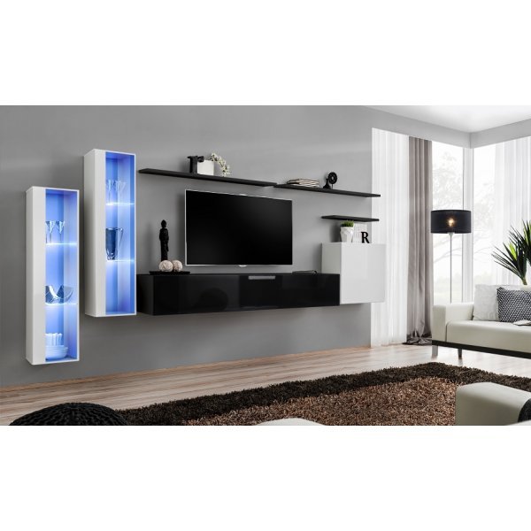 Living SWITCH 11 26 WS SW 11 Genarom AM Alb Lucios / Negru Lucios