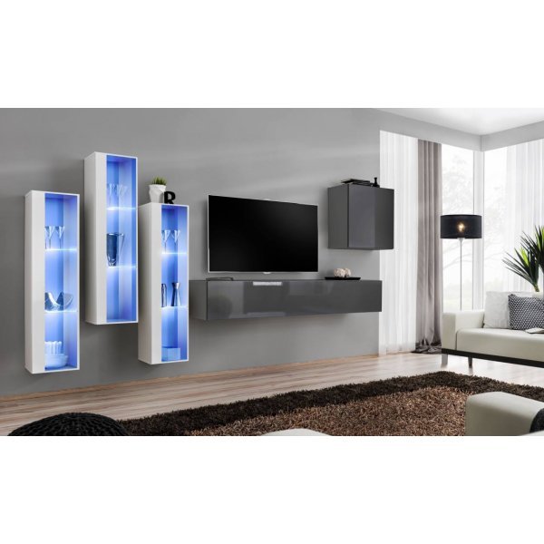 Living SWITCH 13 27 WG SW 13 Genarom AM Alb Lucios / Grafit Lucios