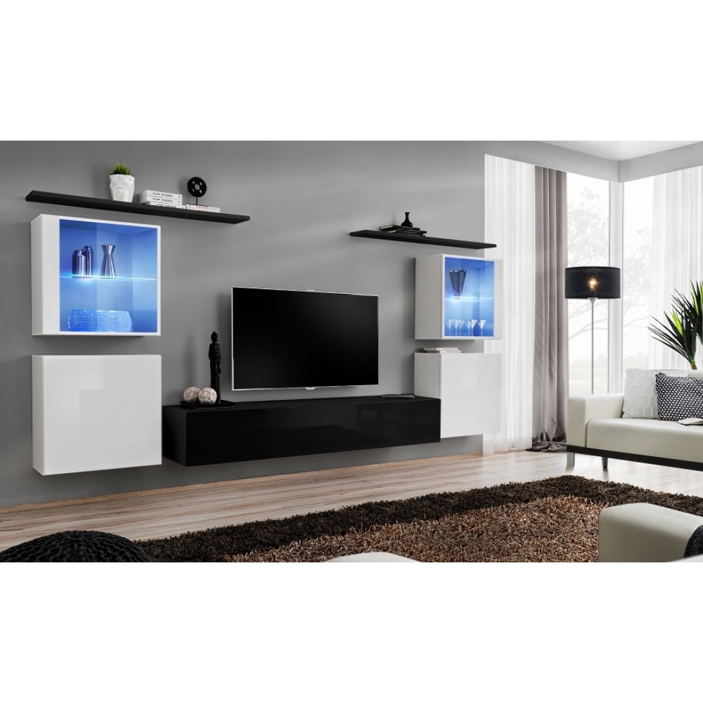 Living SWITCH 14 26 WS SW 14 Genarom AM Alb Lucios / Negru Lucios