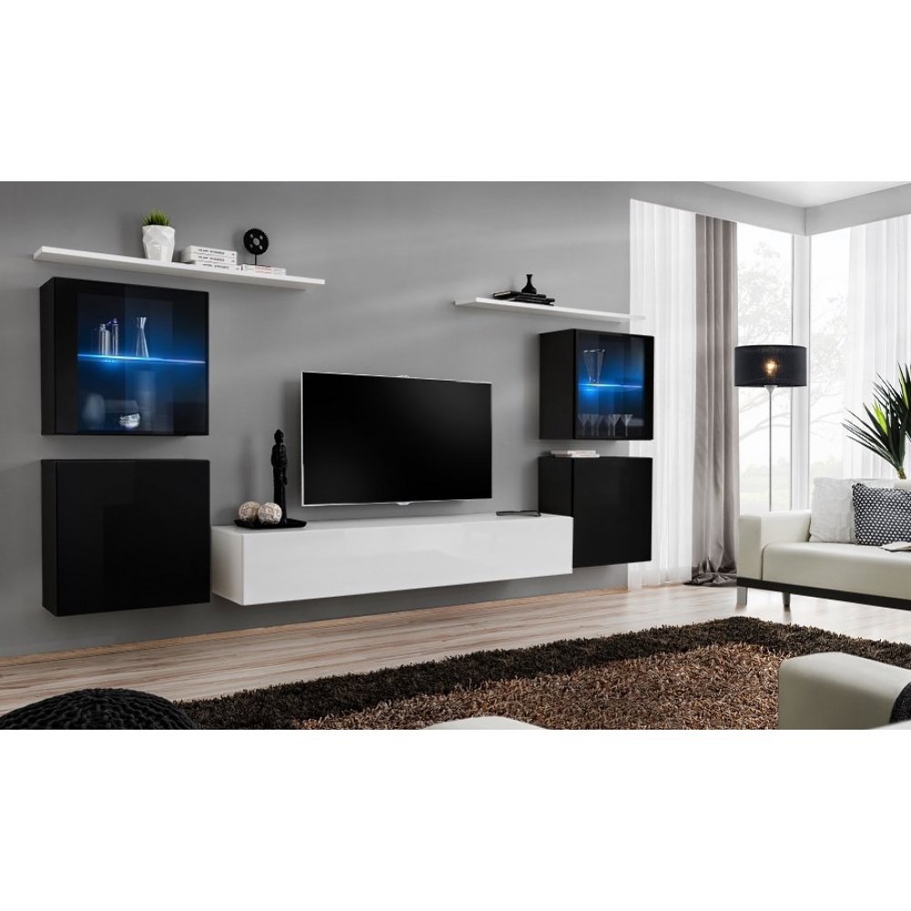 Living SWITCH 14 26 ZW SW 14 Genarom AM Negru Lucios / Alb Lucios