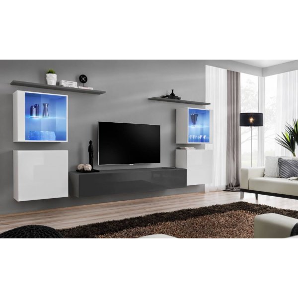 Living SWITCH 14 27 WG SW 14 Genarom AM Alb Lucios / Grafit Lucios