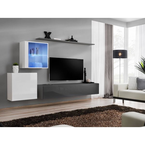Living SWITCH 15 27 WG SW 15 Genarom AM Alb Lucios / Grafit Lucios