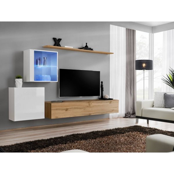 Living SWITCH 15 WWT SW 15 Genarom AM Alb Lucios / Stejar Wotan