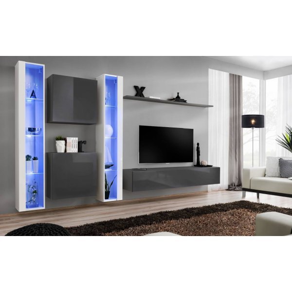 Living SWITCH 16 27 WG SW 16 Genarom AM Alb Lucios / Grafit Lucios