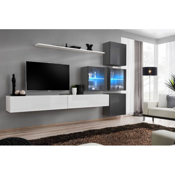 Living SWITCH 19 27 WG SW 19 Genarom AM Alb Lucios / Grafit Lucios