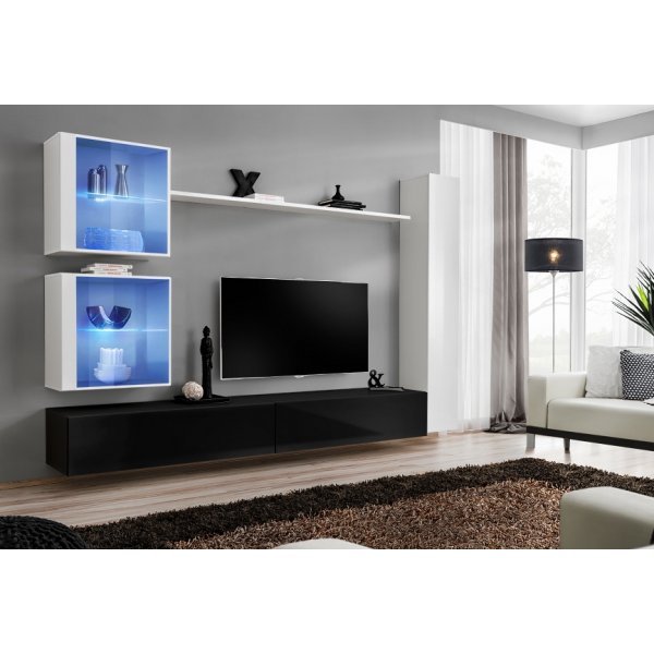 Living SWITCH 18 26 WS SW 18 Genarom AM Alb Lucios / Negru Lucios