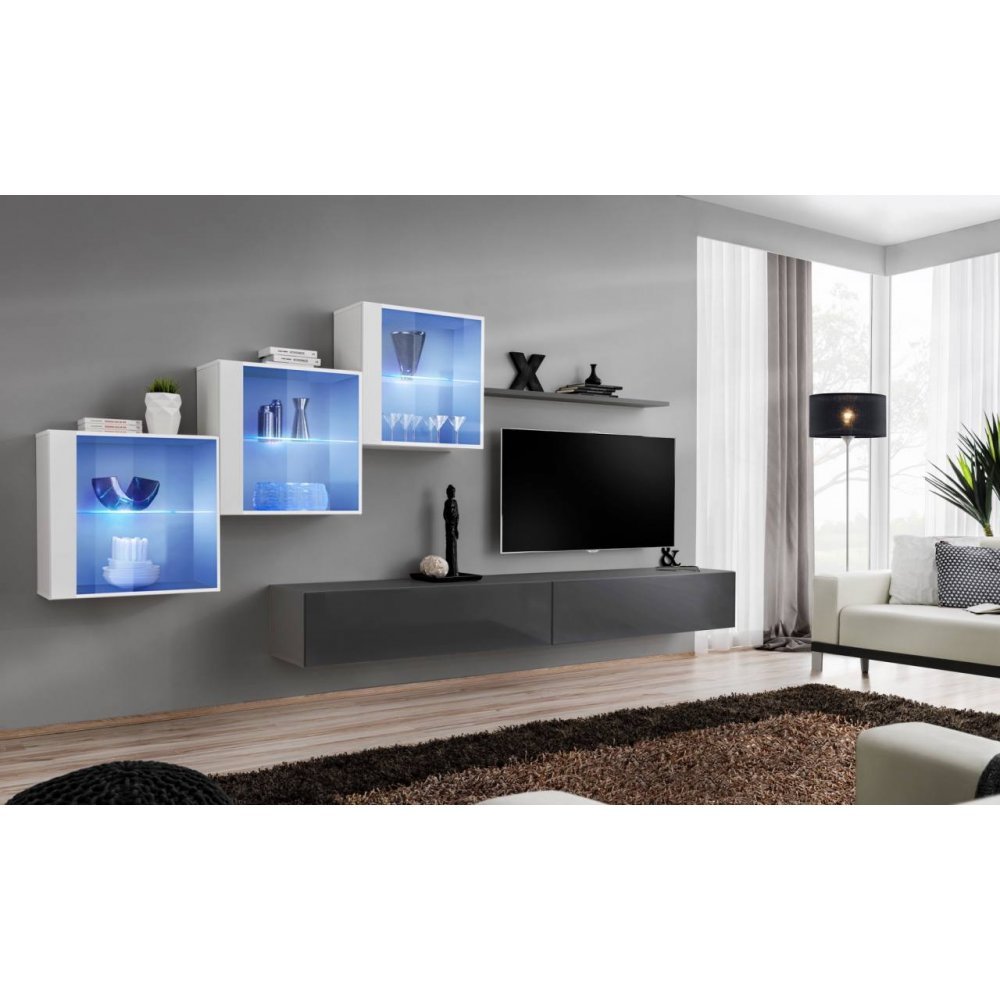 Living SWITCH 20 27 WG SW 20 Genarom AM Alb Lucios / Grafit Lucios