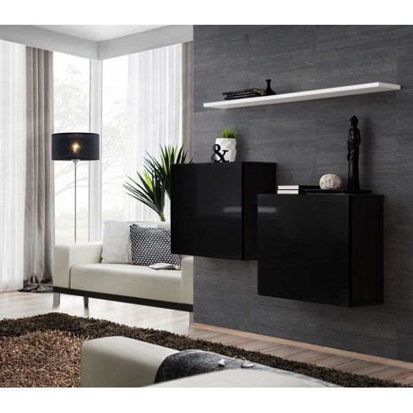 Living SWITCH SB I 26 ZW SW SB1 Genarom AM Negru Lucios / Alb