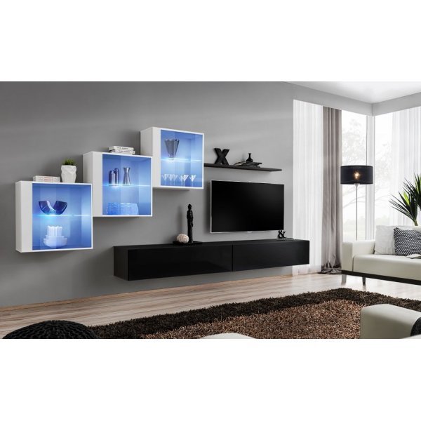 Living SWITCH 20 26 WS SW 20 Genarom AM Alb Lucios / Negru Lucios
