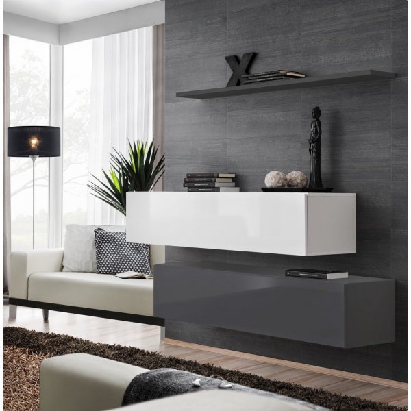 Living SWITCH SB II 27 WG SW SB2 Genarom AM Alb Lucios / Grafit Lucios