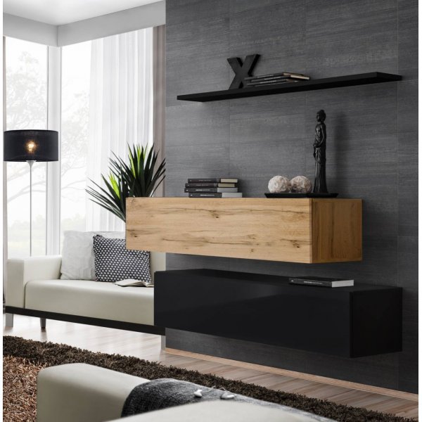 Living SWITCH SB II WTS SW SB2 Genarom AM Stejar Wotan / Negru Lucios