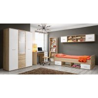Dulap DINO 23 DSW DI-01 Genarom AM Stejar Sonoma / Alb