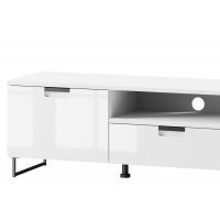 Comoda TV MEGAN 05 Genarom Alb / Alb Lucios