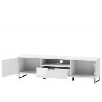 Comoda TV MEGAN 05 Genarom Alb / Alb Lucios