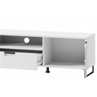 Comoda TV MEGAN 05 Genarom Alb / Alb Lucios