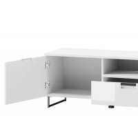 Comoda TV MEGAN 05 Genarom Alb / Alb Lucios