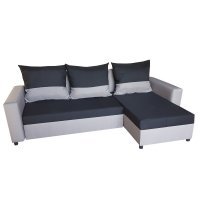 Coltar extensibil ANES 07 DR Sezut Negru / Brate Gri