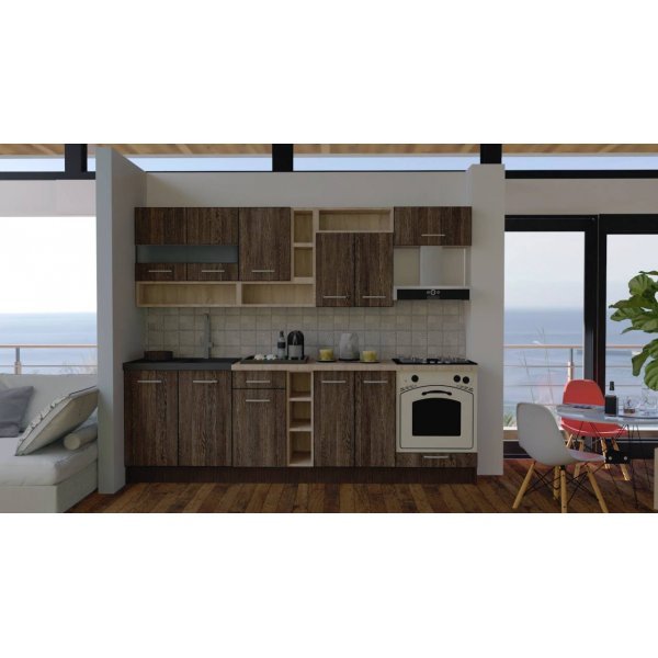 Bucatarie COSSY NEW 260 Wenge / Decor 7648
