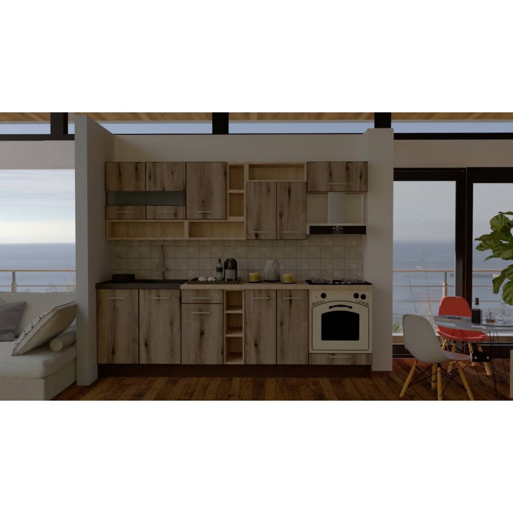 Bucatarie COSSY NEW 260 Wenge / Decor K366