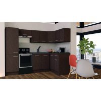 Bucatarie de Colt GENA NEW 2 DR. 140-250, Fara Corp de Cuptor, Wenge / Decor 8548