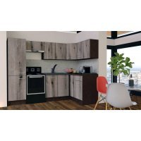 Bucatarie de Colt GENA NEW 2 DR. 140-250, Fara Corp de Cuptor, Wenge / Decor K366