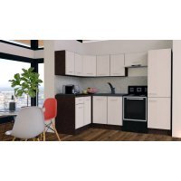 Bucatarie de Colt GENA NEW 2 ST. 140-250, Fara Corp de Cuptor, Wenge / Decor 8508 Bucatarie de Colt GENA NEW 2 ST. 140-250, Fara Corp de Cuptor, Wenge / Decor 8508