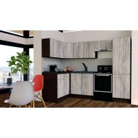 Bucatarie de Colt GENA NEW 2 ST. 140-250, Fara Corp de Cuptor, Wenge / Decor K084