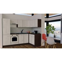 Bucatarie de Colt GENA NEW 1 DR. 140-250, Cu Corp de Cuptor, Wenge / Decor K001