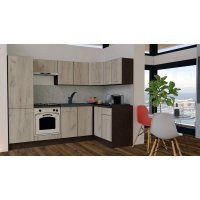 Bucatarie de Colt GENA NEW 1 DR. 140-250, Cu Corp de Cuptor, Wenge / Decor K002