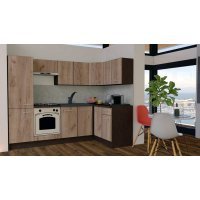 Bucatarie de Colt GENA NEW 1 DR. 140-250, Cu Corp de Cuptor, Wenge / Decor K004