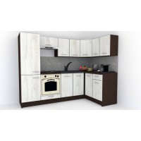 Bucatarie de Colt GENA NEW 1 DR. 140-250, Cu Corp de Cuptor, Wenge / Decor K010 Bucatarie de Colt GENA NEW 1 DR. 140-250, Cu Corp de Cuptor, Wenge / Decor K010