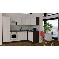Bucatarie de Colt GENA NEW 1 DR. 140-250, Cu Corp de Cuptor, Wenge / Decor K010