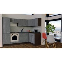 Bucatarie de Colt GENA NEW 1 DR. 140-250, Cu Corp de Cuptor, Wenge / Decor K352