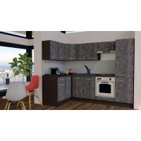 Bucatarie de Colt GENA NEW 1 ST. 140-250, Cu Corp de Cuptor, Wenge / Decor 0164