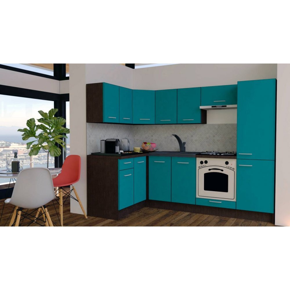 Bucatarie de Colt GENA NEW 1 ST. 140-250, Cu Corp de Cuptor, Wenge / Decor 0245