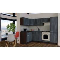 Bucatarie de Colt GENA NEW 1 ST. 140-250, Cu Corp de Cuptor, Wenge / Decor 8509