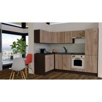 Bucatarie de Colt GENA NEW 1 ST. 140-250, Cu Corp de Cuptor, Wenge / Decor K004