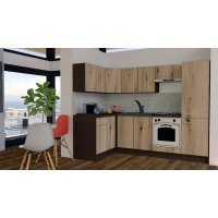 Bucatarie de Colt GENA NEW 1 ST. 140-250, Cu Corp de Cuptor, Wenge / Decor K365