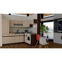 Bucatarie de Colt GENA NEW 3 DR. 160-230, Cu Corp de Cuptor, Stejar Sonoma