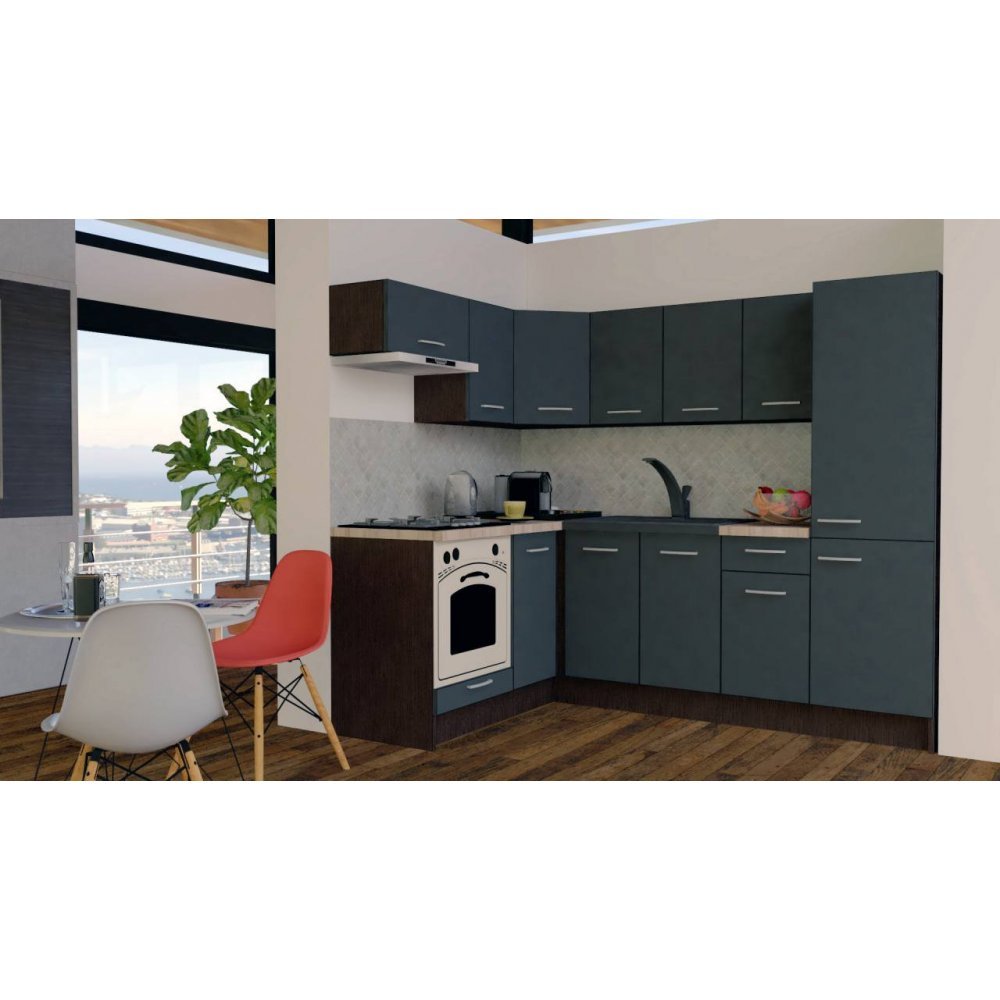 Bucatarie de Colt GENA NEW 3 ST. 160-230, Cu Corp de Cuptor, Wenge / Decor 0164
