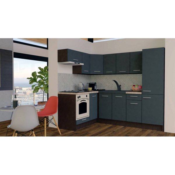Bucatarie de Colt GENA NEW 3 ST. 160-230, Cu Corp de Cuptor, Wenge / Decor 0164