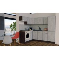 Bucatarie de Colt GENA NEW 3 ST. 160-230, Cu Corp de Cuptor, Wenge / Decor 4298