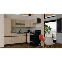 Bucatarie de Colt GENA NEW 4 DR. 160-230, Fara Corp de Cuptor, Stejar Sonoma