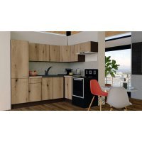 Bucatarie de Colt GENA NEW 4 DR. 160-230, Fara Corp de Cuptor, Wenge / Decor K365