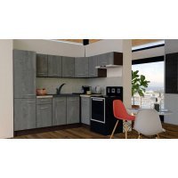 Bucatarie de Colt GENA NEW 4 DR. 160-230, Fara Corp de Cuptor, Wenge / Decor K352