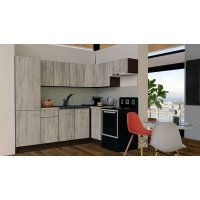 Bucatarie de Colt GENA NEW 4 DR. 160-230, Fara Corp de Cuptor, Wenge / Decor K084