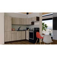 Bucatarie de Colt GENA NEW 4 DR. 160-230, Fara Corp de Cuptor, Wenge / Decor K002