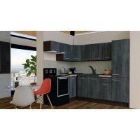 Bucatarie de Colt GENA NEW 4 ST. 160-230, Fara Corp de Cuptor, Wenge / Decor 8509