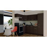 Bucatarie de Colt GENA NEW 4 ST. 160-230, Fara Corp de Cuptor, Wenge / Decor 8548