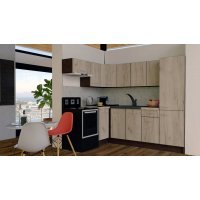 Bucatarie de Colt GENA NEW 4 ST. 160-230, Fara Corp de Cuptor, Wenge / Decor K002